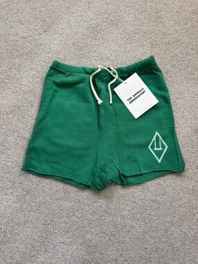 The Animals Observatory Green Kids' Sweat Shorts